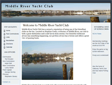 Tablet Screenshot of middleriveryachtclub.com